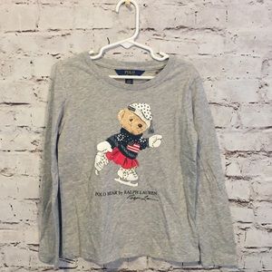 Girls Polo Bear by Ralph Lauren Long Sleeve Tee- 6